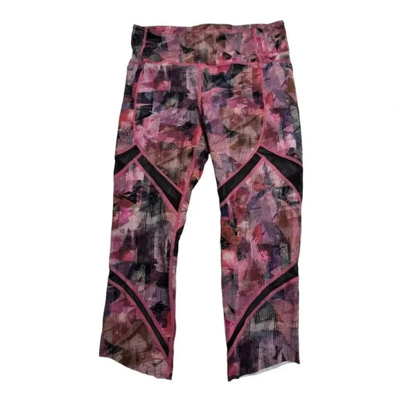 lululemon athletica Pants - Lululemon On Pace Crop Sun Dazed Multi Pink